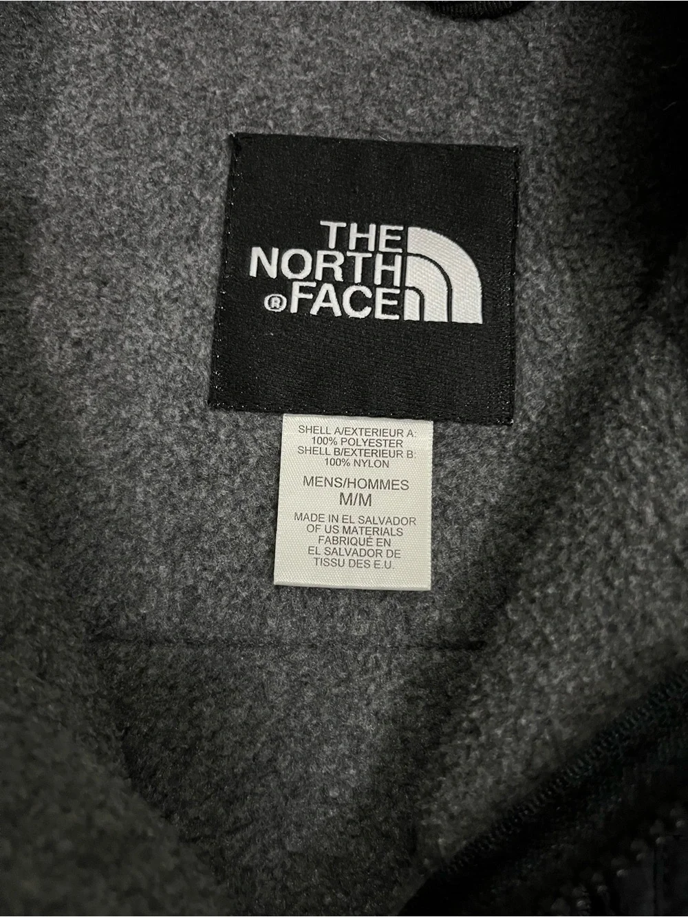 The North Face Vintage Men's Denali Fleece Jacket Full zip Size M Black & Gray